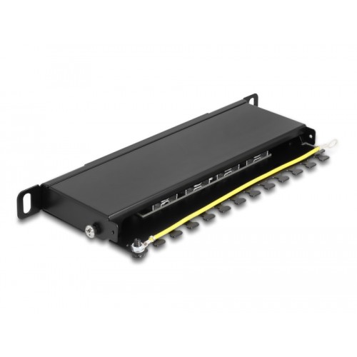 Delock 10″ Patch Panel 8 port Cat.6A 0.5U black