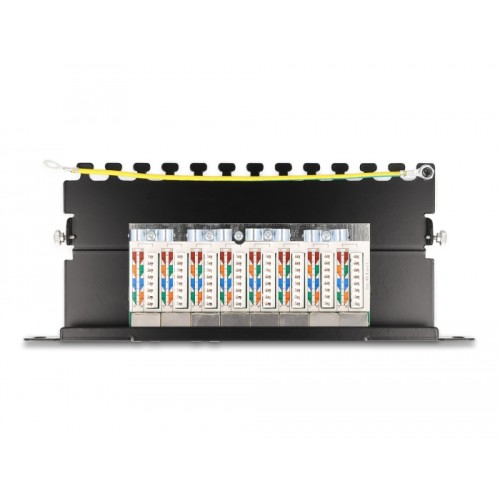 Delock 10″ Patch Panel 8 port Cat.6A 0.5U black