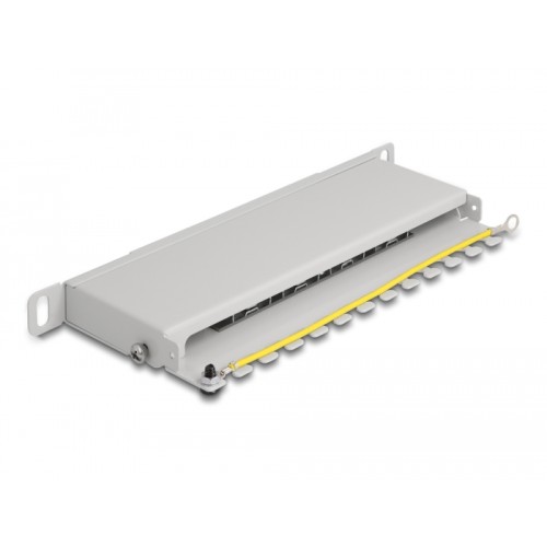 Delock 10″ Patch Panel 8 port Cat.6A 0.5U grey