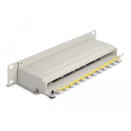 Delock 10″ Patch Panel 8 port Cat.6A 1U grey