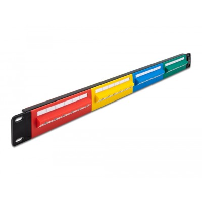 Delock 19″ Patch Panel 24 port Cat.5e 1U coloured