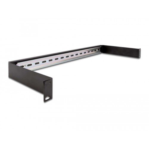 Delock 19″ DIN rail Panel 1U black