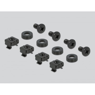 Delock 19″ DIN rail Panel 2U black 2