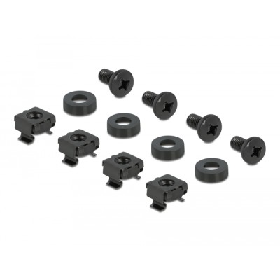 Delock 10″ DIN rail Panel 2U black 2