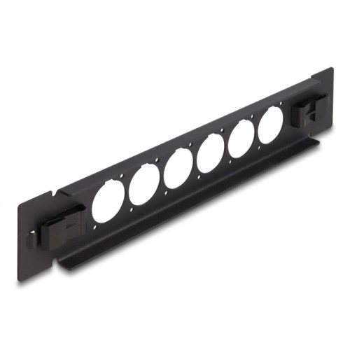 Delock 10″ D-Type Patch Panel 6 port tool free black