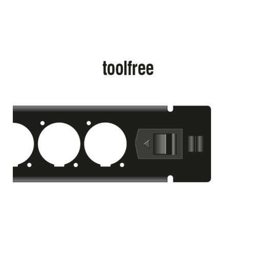 Delock 19″ D-Type Patch Panel 12 port tool free black