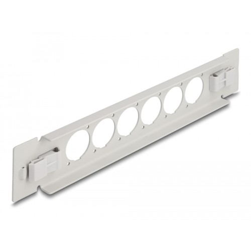 Delock 10″ D-Type Patch Panel 6 port tool free grey