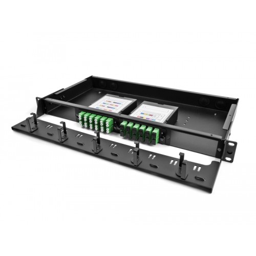 Delock 19″ Fiber Optic HD (High Density) Patch Panel 1U black