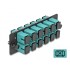 Delock Fiber Optic Adapter Panel SC Simplex OM4 12 Port aqua