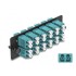 Delock Fiber Optic Adapter Panel LC Duplex OM4 12 Port aqua