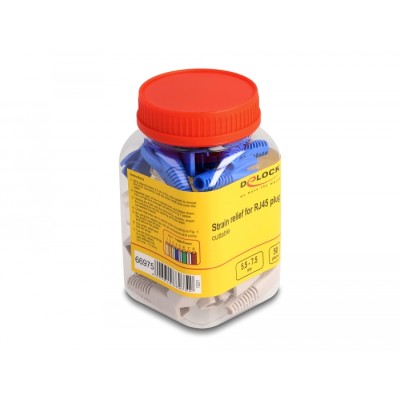 Delock Strain relief for RJ45 plug cuttable set 50 pieces coloured 2