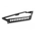 Delock 19″ Keystone Patch Panel 24 port with strain relief 1U angled black