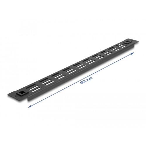 Delock 19″ Network Cabinet Panel with ventilation slots tool free 1U black