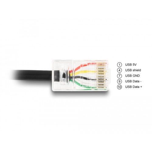 Delock UPS Communication Cable USB 2.0 Type-A to USB RJ50 2 m