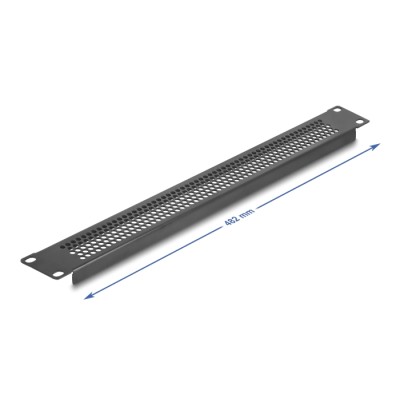 Delock 19″ Blind Panel with round holes 1U black 2