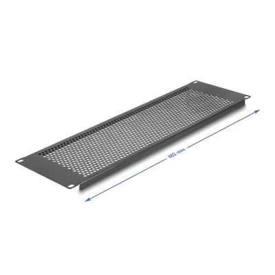 Delock 19″ Blind Panel with round holes 3U black 2