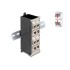 Delock Keystone Holder 8 port tiltable for DIN rail or wall mounting
