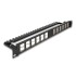 Delock 19″ Keystone Patch Panel 24 port angled with strain relief black