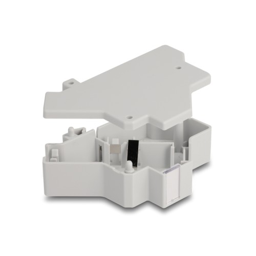 Delock Keystone Holder for DIN rail with grounding grey