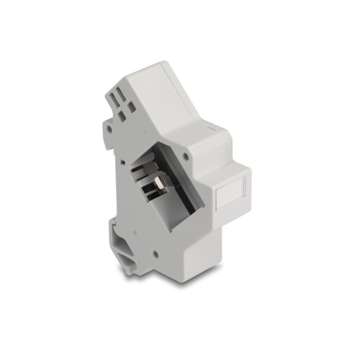 Delock Keystone Holder for DIN rail with grounding grey