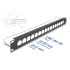 Delock 19″ D-Type Patch Panel with strain relief 16 port 1U black