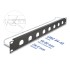 Delock 19″ D-Type Patch Panel with strain relief 8 port 1U black