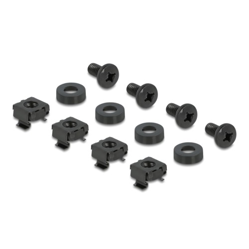 Delock 19″ Cable Management Routing Panel with brush and 2 openings 1U black