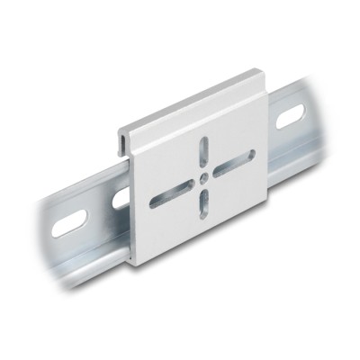 Delock Aluminium Mounting Clip for DIN Rail 60.0 x 47.8 mm silver
