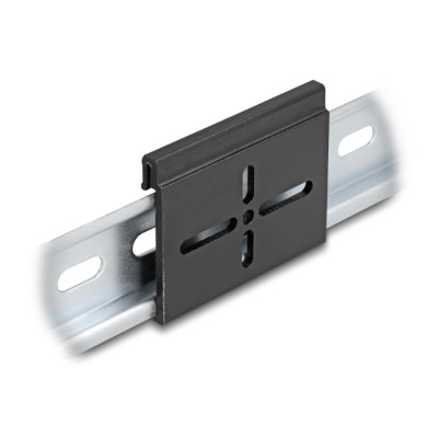 Delock Aluminium Mounting Clip for DIN Rail 60.0 x 47.8 mm black