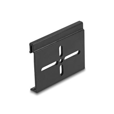 Delock Aluminium Mounting Clip for DIN Rail 60.0 x 47.8 mm black 2