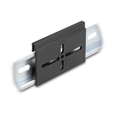 Delock Aluminium Mounting Clip for DIN Rail 70.0 x 47.8 mm black