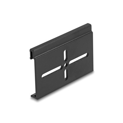 Delock Aluminium Mounting Clip for DIN Rail 70.0 x 47.8 mm black 2