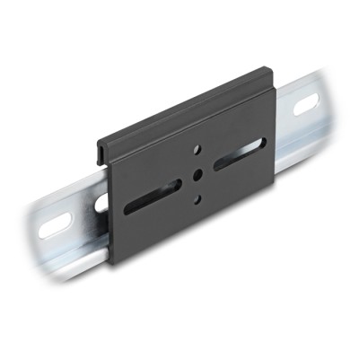 Delock Aluminium Mounting Clip for DIN Rail 80.0 x 47.8 mm black