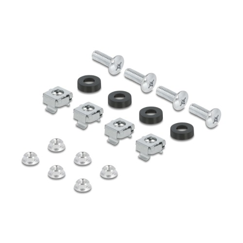 Delock 19″ Circuit-breaker with cover and DIN rail including 2 x cable strain relief rails 3U metal black