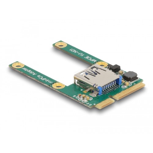 Delock Mini PCIe I/O 1 x USB 2.0 Type-A female full size / half size