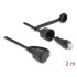 Delock Network Cable RJ45 plug to RJ45 plug Cat.6 STP with protective cap outdoor IP68 dust- and waterproof black 2 m
