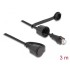 Delock Network Cable RJ45 plug to RJ45 plug Cat.6 STP with protective cap outdoor IP68 dust- and waterproof black 3 m
