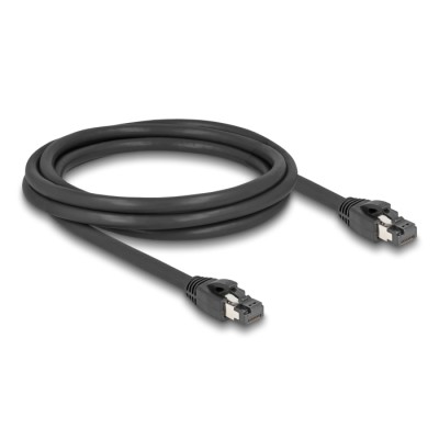 Delock RJ45 Network Cable Cat.8.1 S/FTP 2 m up to 40 Gbps black 2