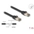 Delock RJ45 Network Cable Cat.6A U/FTP ultra flexible with inner metal jacket 1 m black