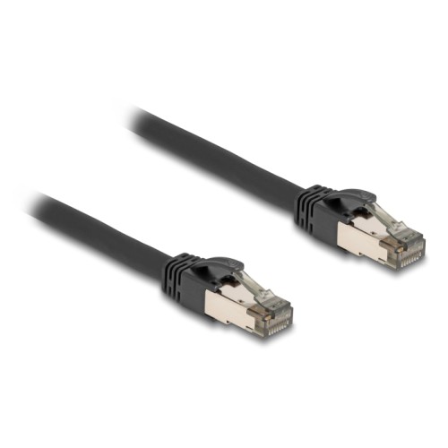 Delock RJ45 Network Cable Cat.6A U/FTP ultra flexible with inner metal jacket 2 m black