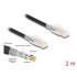 Delock RJ45 Network Cable Cat.6A S/FTP with secure clips set 2 m black