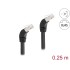 Delock RJ45 Network Cable Cat.6A S/FTP 45° downwards angled 0.25 m black