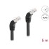 Delock RJ45 Network Cable Cat.6A S/FTP 45° downwards angled 5 m black
