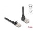Delock RJ45 Network Cable Cat.6A S/FTP Slim 90° upwards angled / straight 3 m black