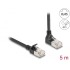 Delock RJ45 Network Cable Cat.6A S/FTP Slim 90° upwards angled / straight 5 m black