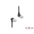 Delock RJ45 Network Cable Cat.6A S/FTP Slim 90° upwards / downwards angled 0.25 m black