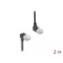 Delock RJ45 Network Cable Cat.6A S/FTP Slim 90° upwards / downwards angled 2 m black