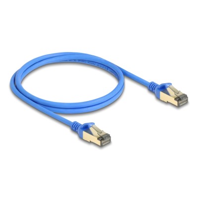Delock RJ45 Network Cable Cat.8.1 F/FTP Slim 1 m blue 2