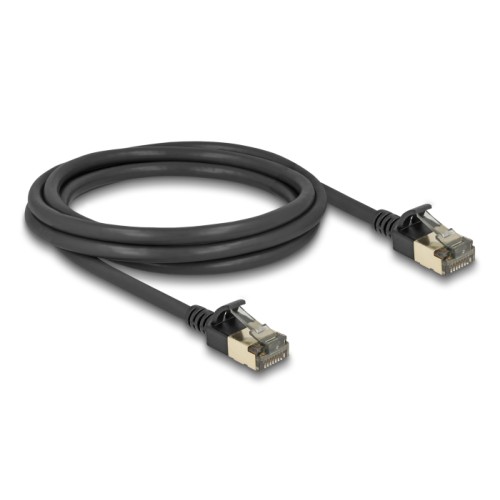 Delock RJ45 Network Cable Cat.8.1 F/FTP Slim Pro 2 m black