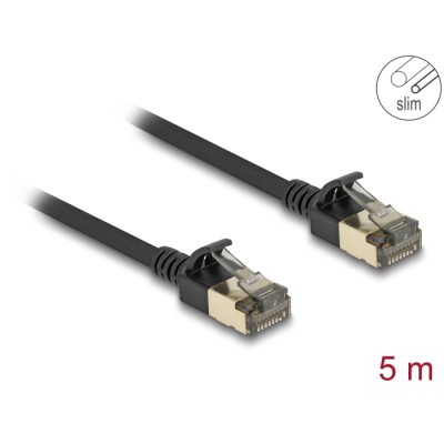 Delock RJ45 Network Cable Cat.8.1 F/FTP Slim Pro 5 m black